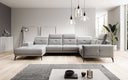 Designer Sofa Nerio with adjustable headrest and backrest