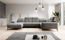 Designer Sofa Nerio with adjustable headrest and backrest
