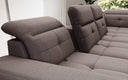 Designer Sofa Nerio with adjustable headrest and backrest