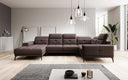 Designer Sofa Nerio with adjustable headrest and backrest