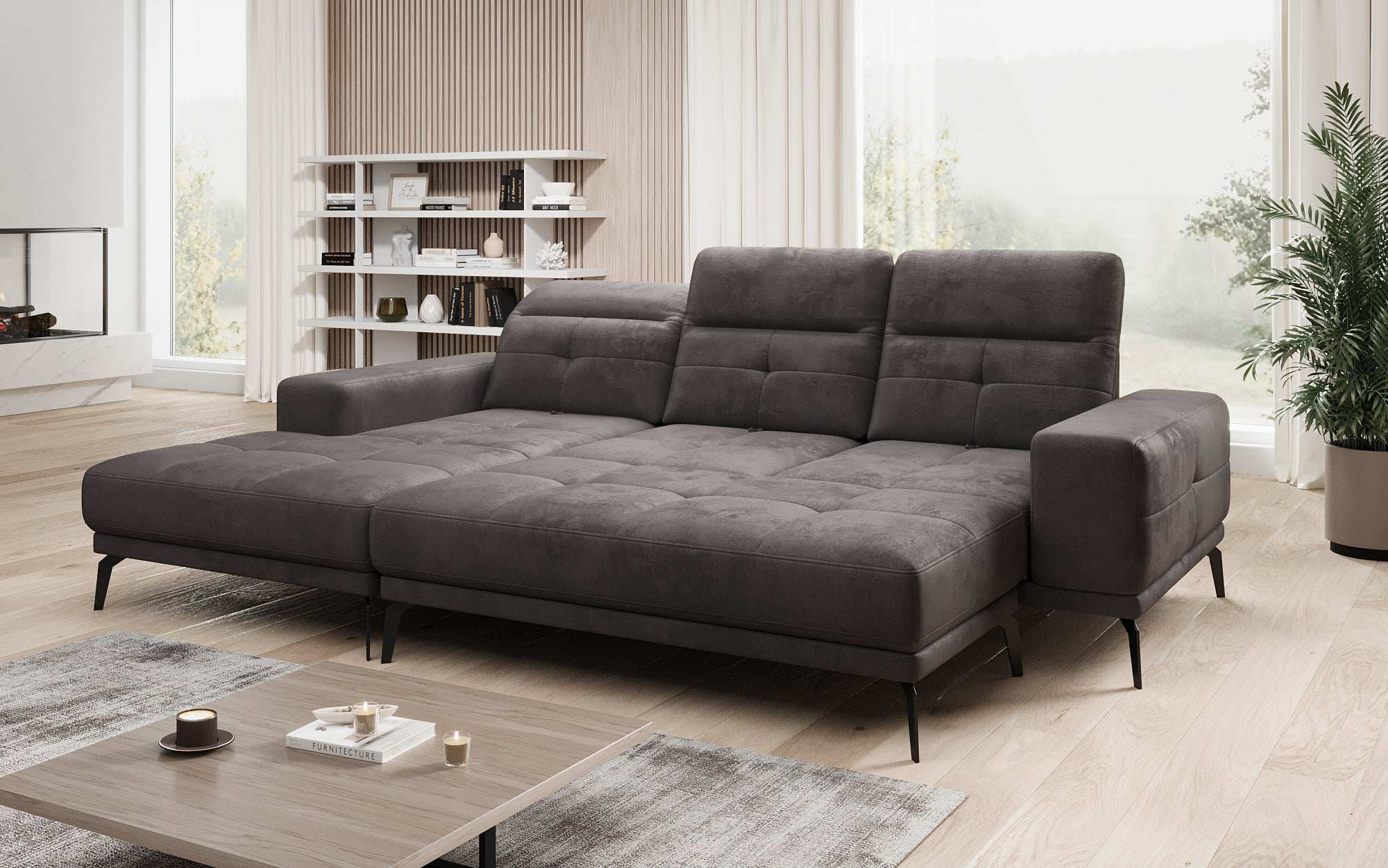 Designer Sofa Terina including Side Stool