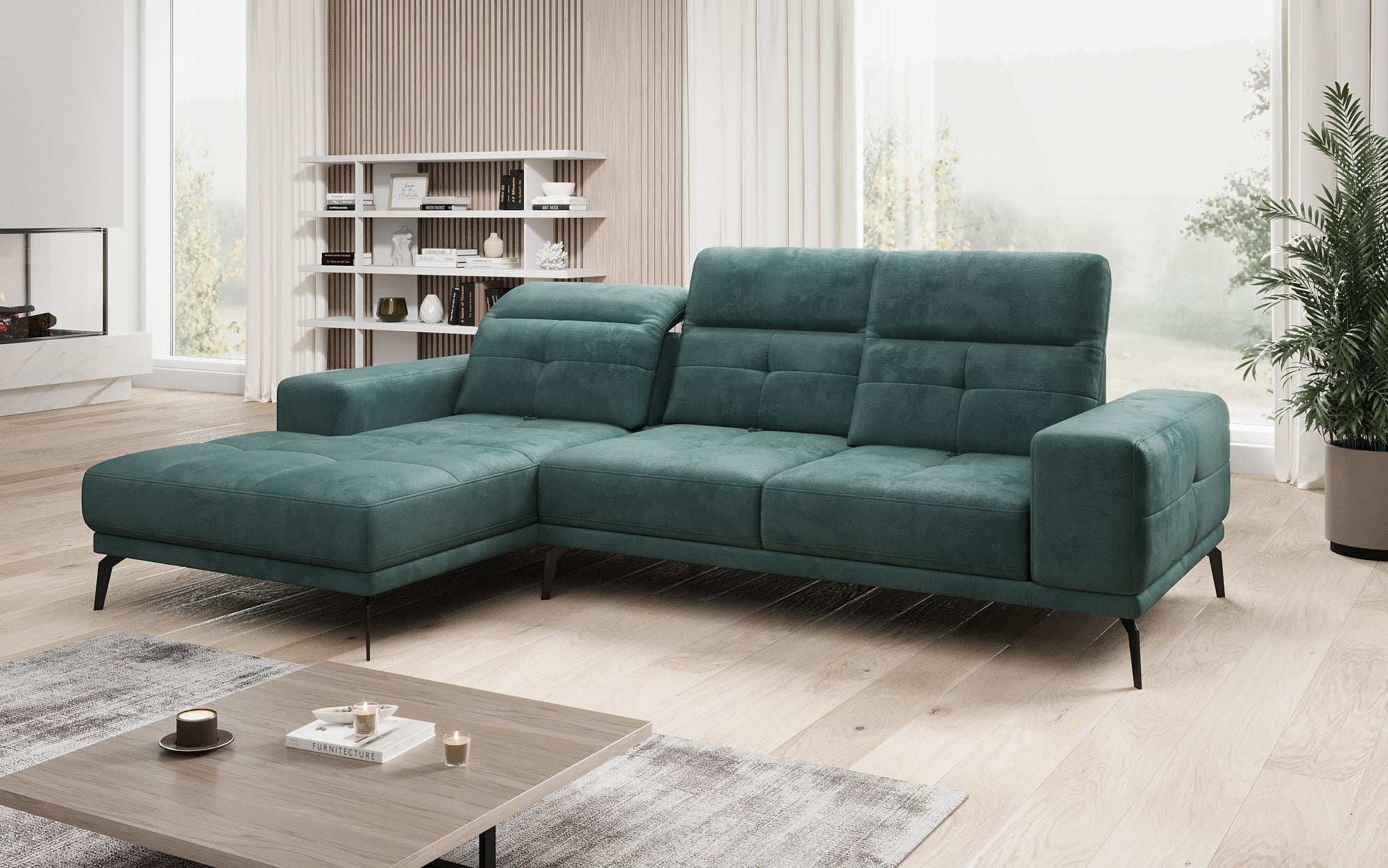 Designer Sofa Terina including Side Stool