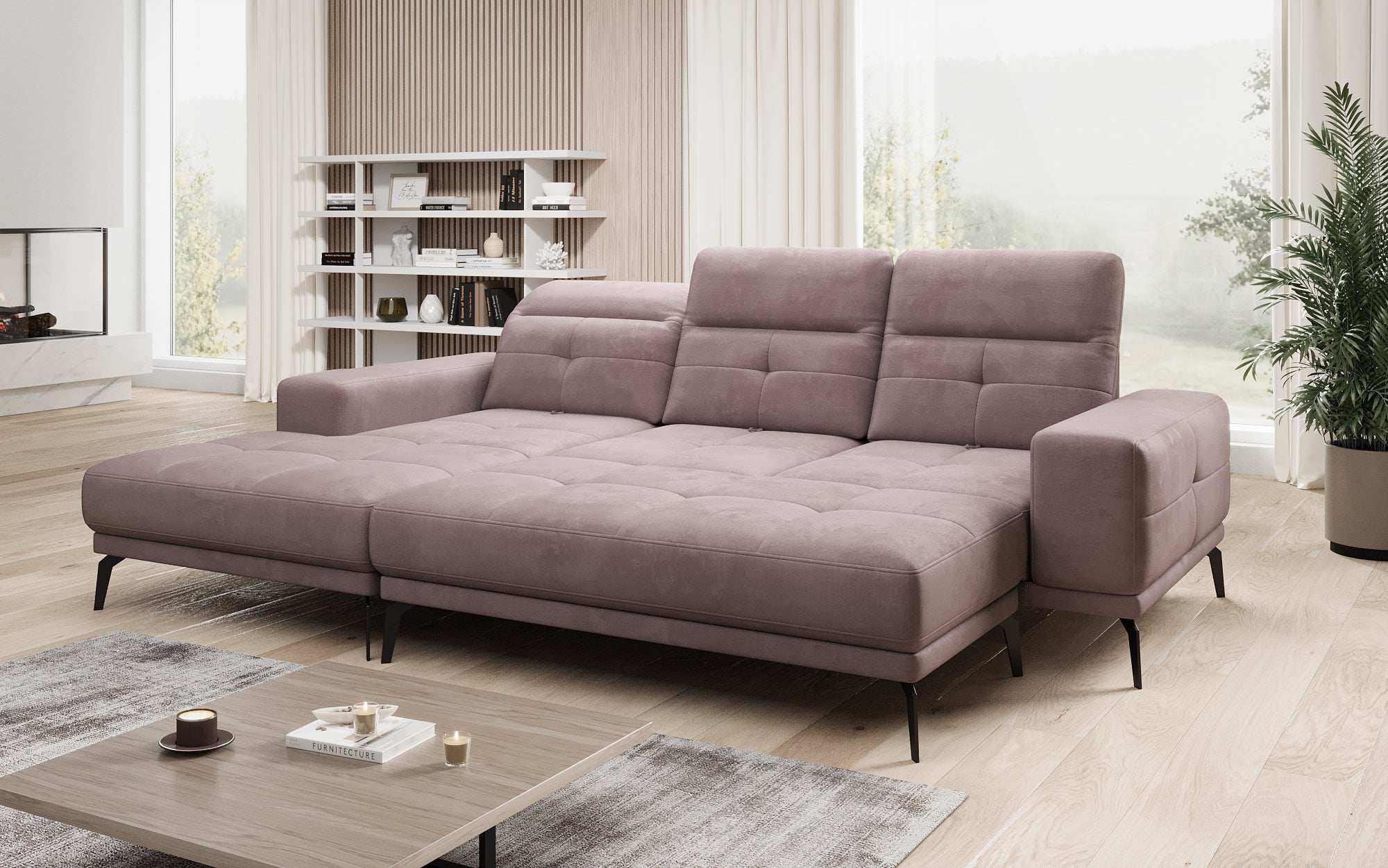 Designer Sofa Terina including Side Stool
