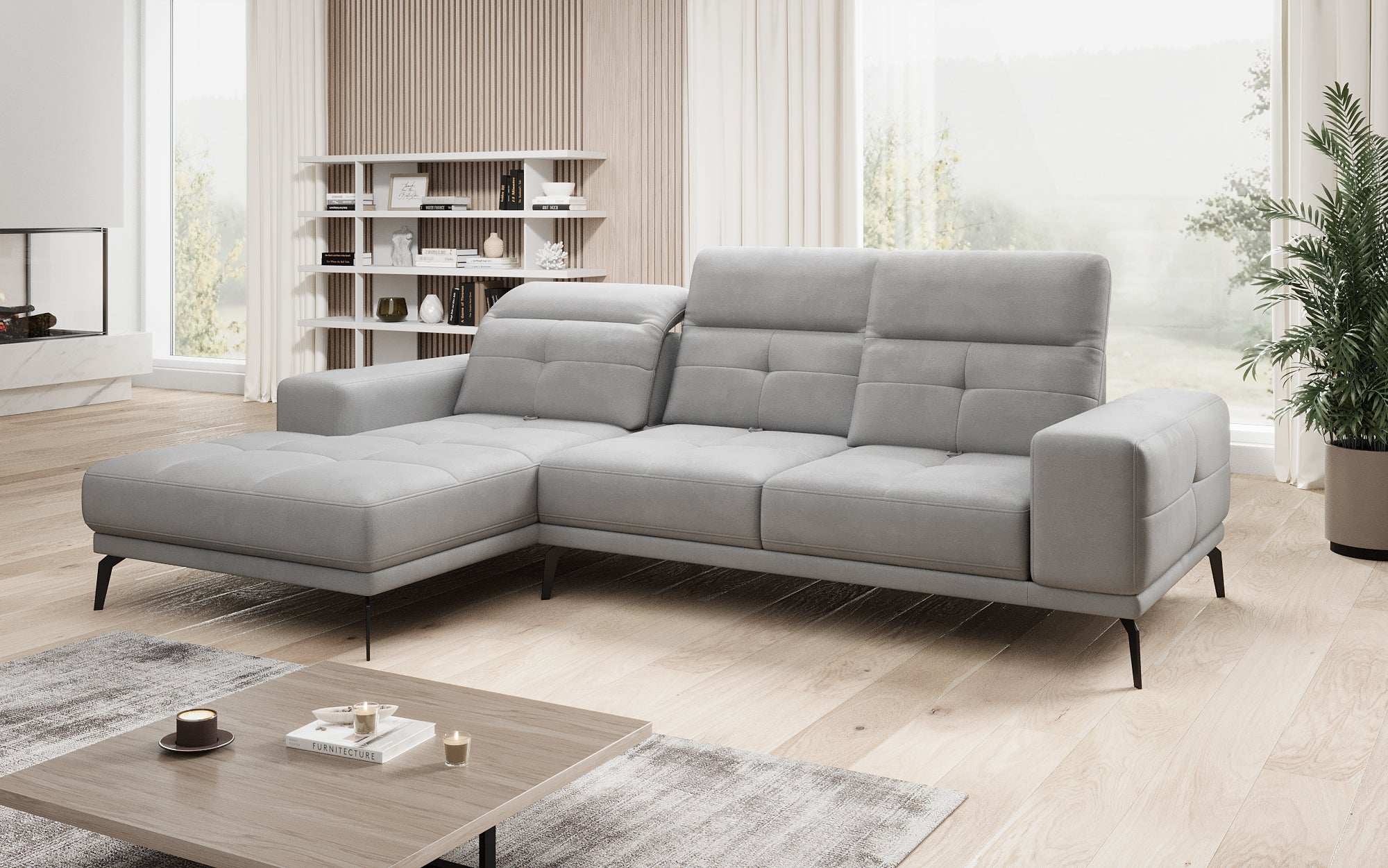 Designer Sofa Terina including Side Stool