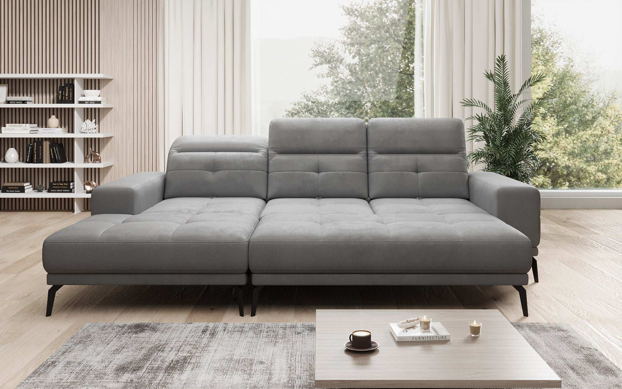 Designer Sofa Terina including Side Stool