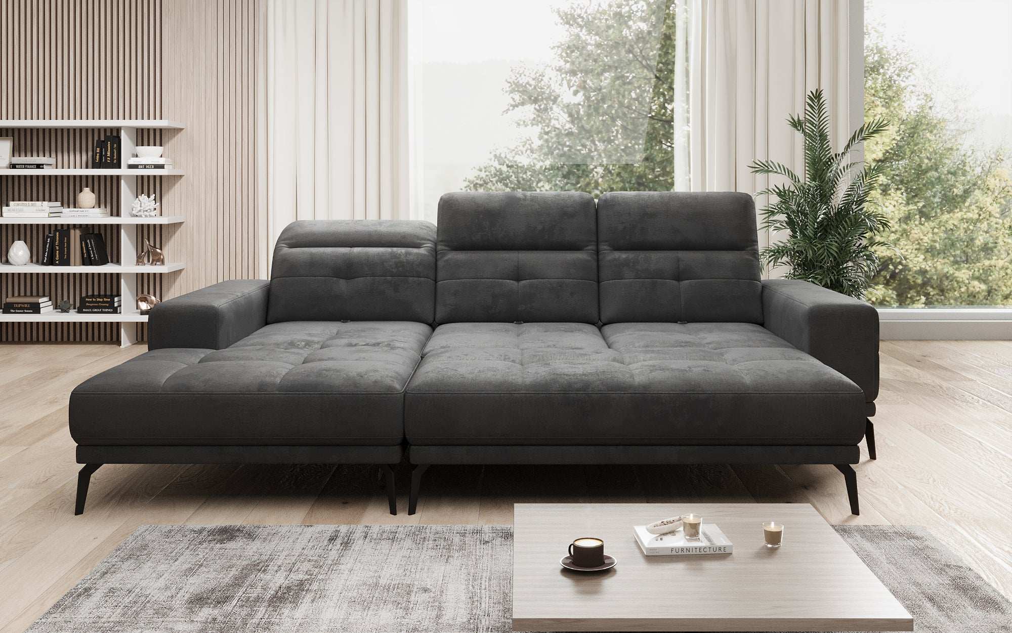 Designer Sofa Terina including Side Stool