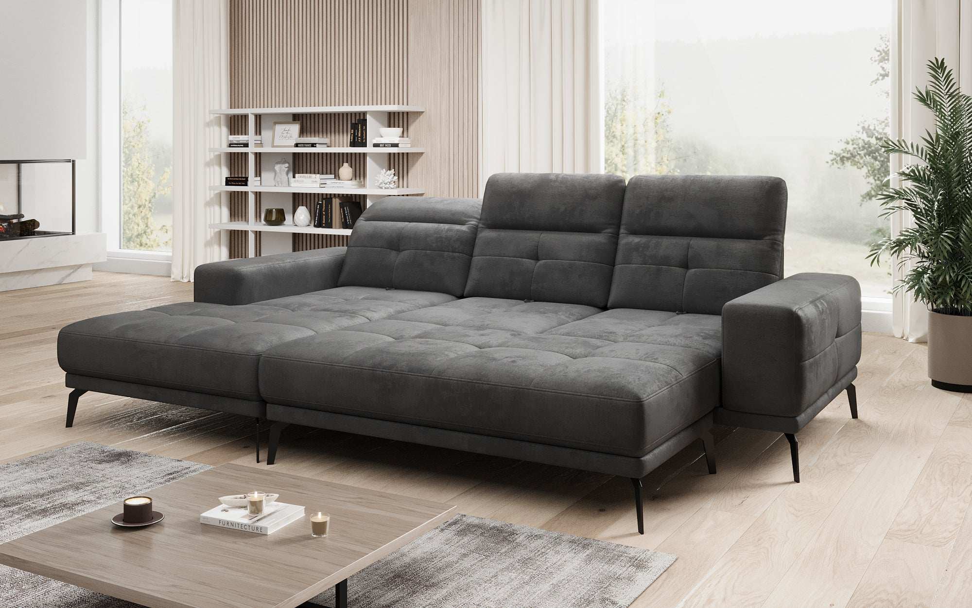 Designer Sofa Terina including Side Stool