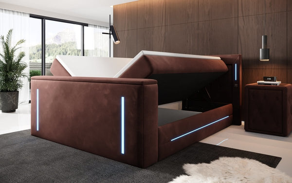Boxspringbett Divalo mit TV Lift und Stauraum