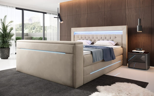 Boxspringbett Neptun mit TV Lift und RGB