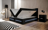 Boxspringbett Sevilla mit LED und Stauraum - Luxusbetten24