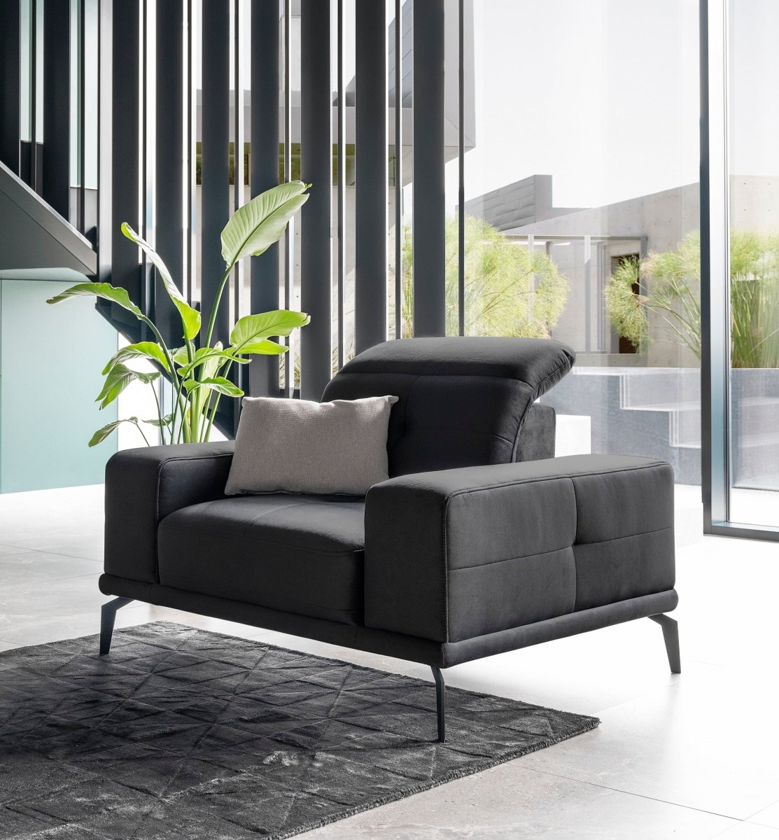 Designer Sessel Thor mit verstellbarer Kopf- und Rückenlehne - Luxusbetten24
