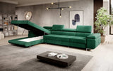 Designer Sofa Alonzo Maxi mit Schlaf- und Klappfunktion (Samt) - Luxusbetten24