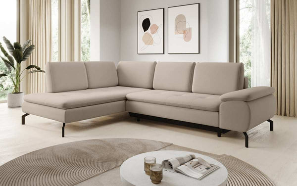 Designer Ecksofa Verila L mit Schlaf- und Klappfunktion