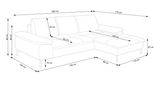 Designer Sofa Verila Mini mit Schlaf- und Klappfunktion - Luxusbetten24
