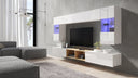 Designer Wohnwand Picasso mit LED - Luxusbetten24