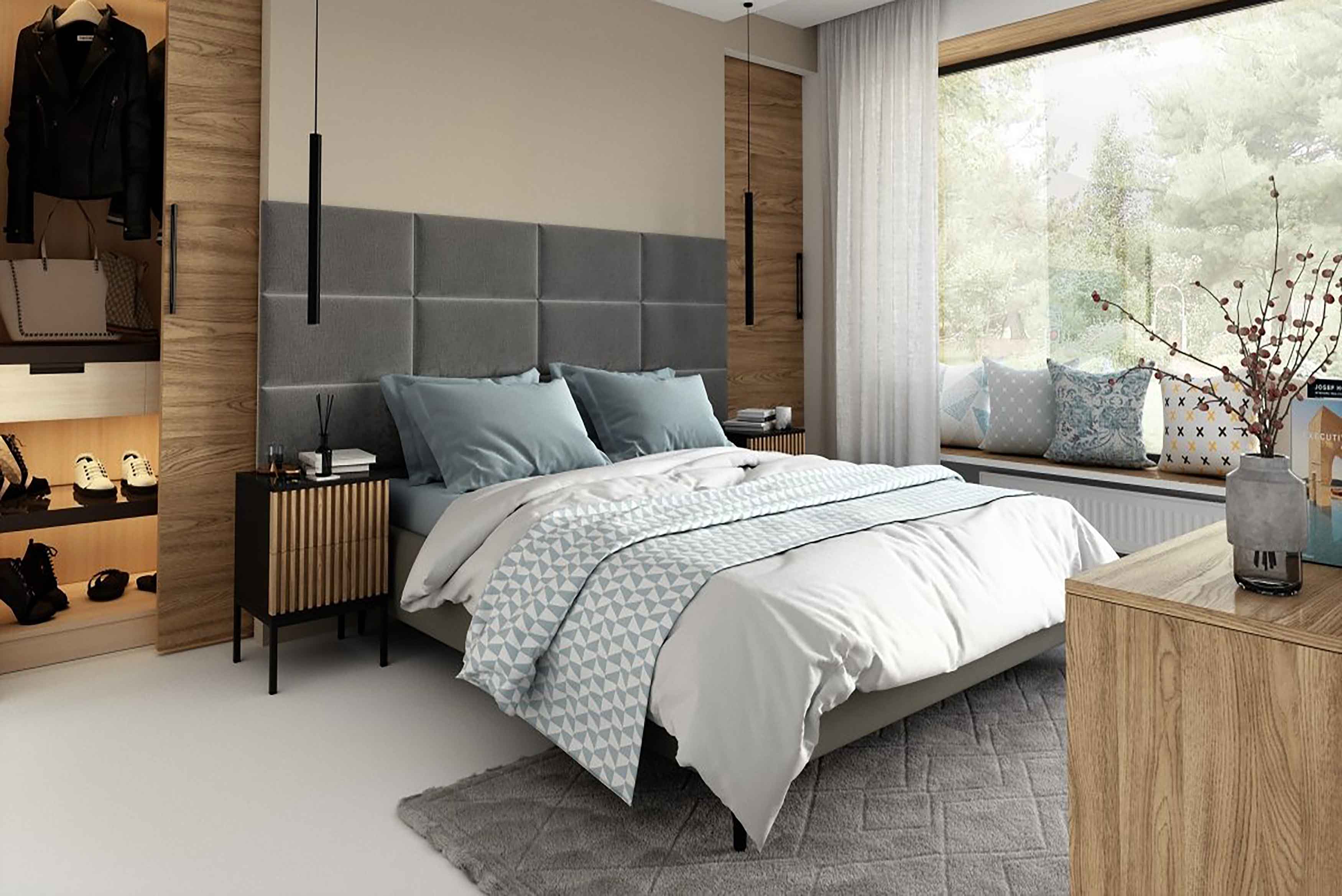 Upholstered Wall Panel - Velvet Set 240x90 cm