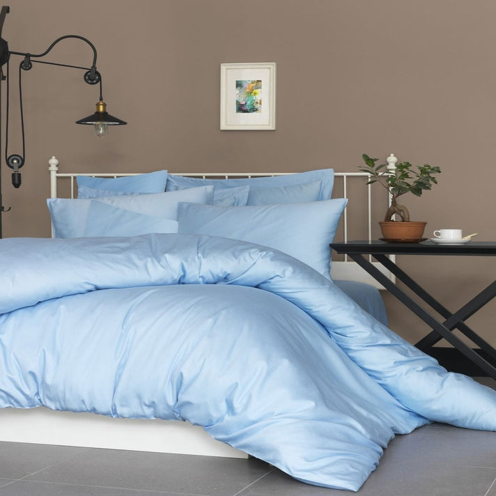 Premium Satin Bedding Set Light Blue