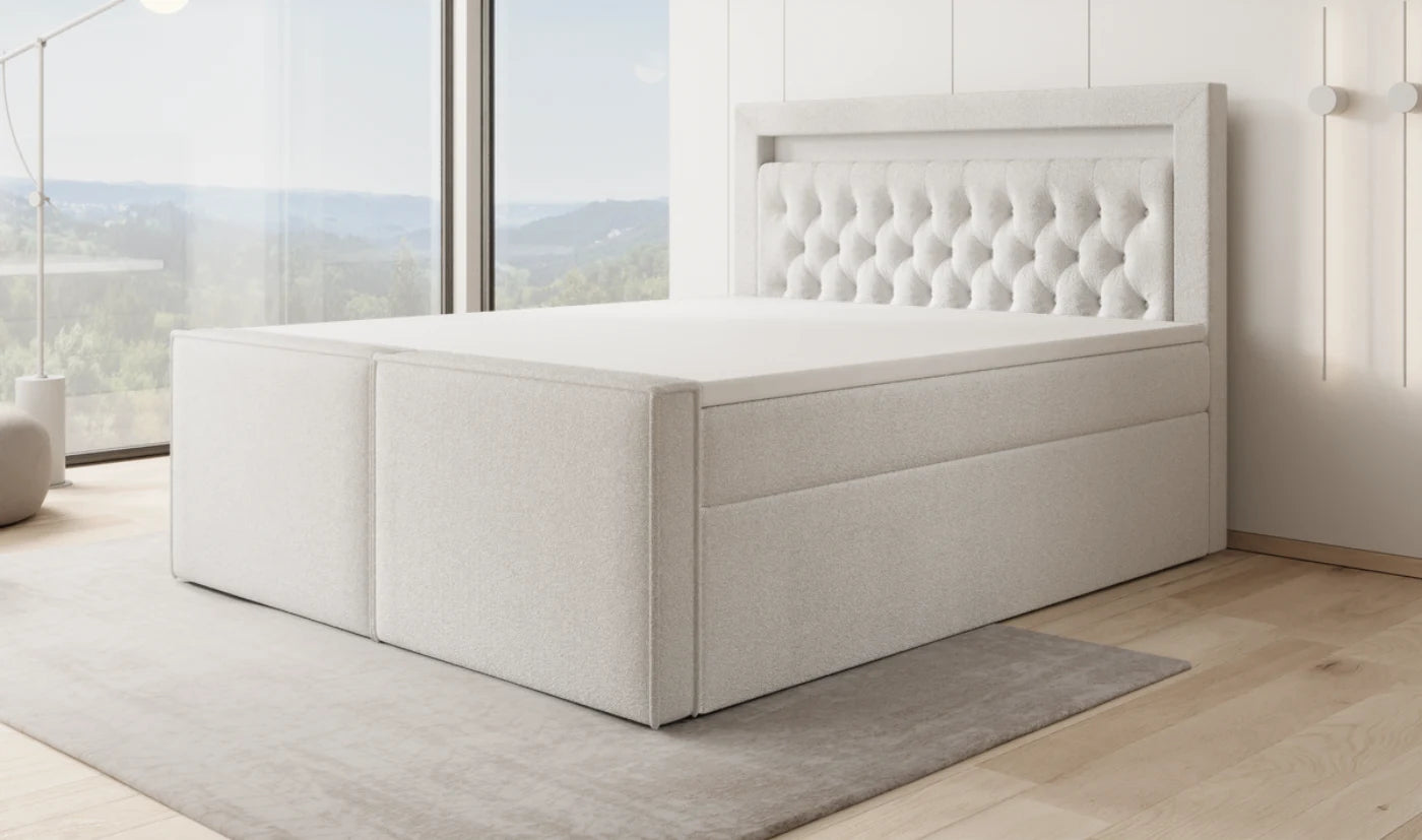 Bouclé White with storage space