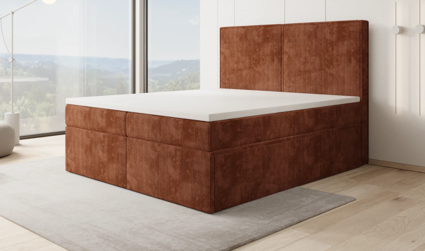 240 cm wide in Corduroy terracotta